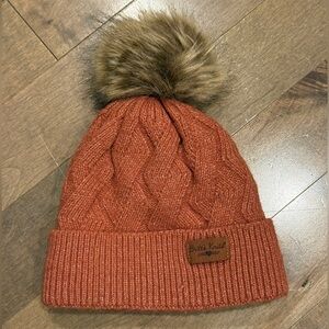 Butte Knit Women's Rust Pom-Pom Beanie